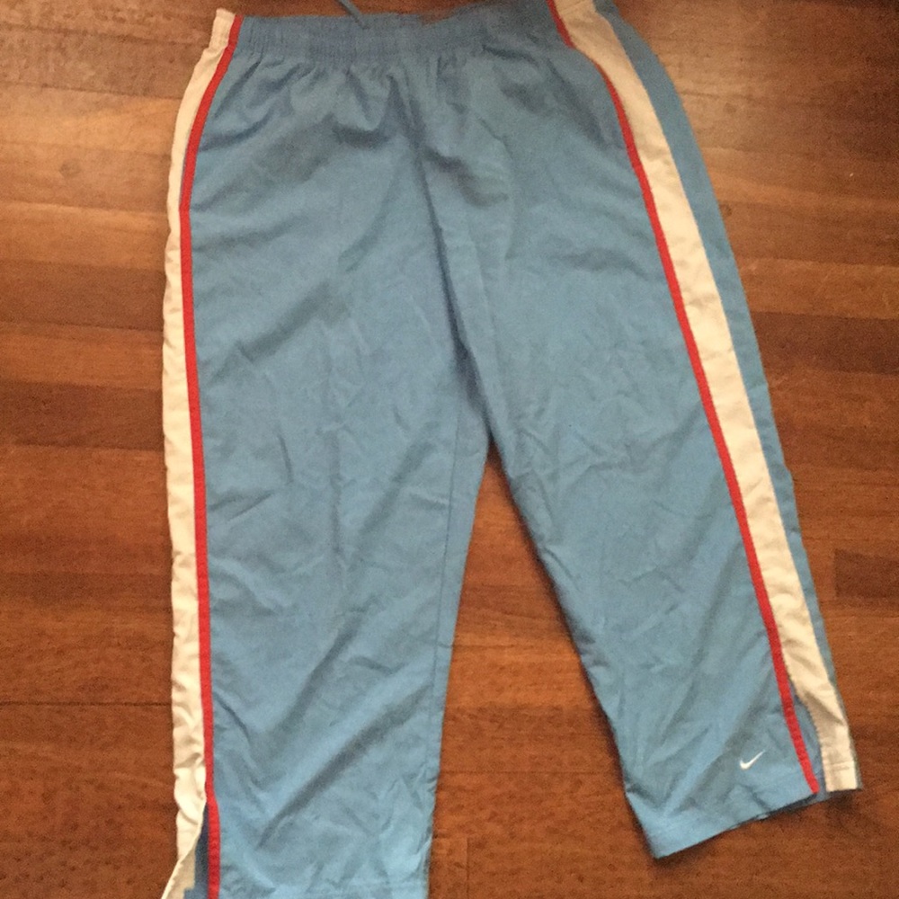 New Blue Red and White Nike Capri.